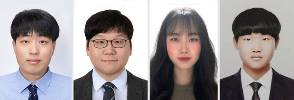 김채빈 교수, 위정재 교수. 장소담 교수, 이동욱 공저자. 사진=동의대 제공