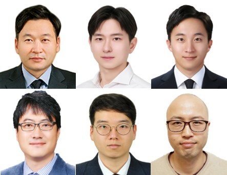 (상단 왼쪽부터)숭실대 전자정보공학부 이호진·홍순기·오준택 교수, (하단 왼쪽부터)세종대 최택집·신상희 교수, 경북대 조명래 교수. 사진=숭실대 제공