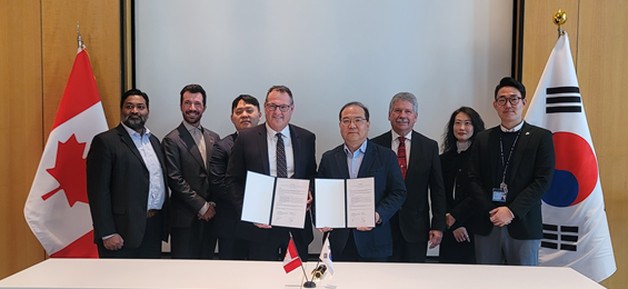 한양대-캐나다 Trigon Terminal 업무협약 체결식. 사진=한양대 제공